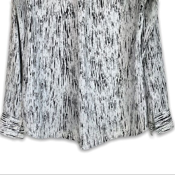 Express The Portofino Shirt in Black & White - Picture 8 of 9